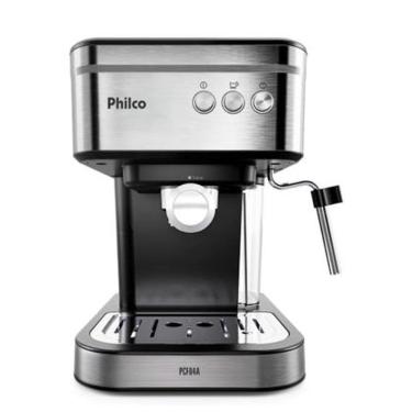 Imagem de Cafeteira Expresso Philco PCF04A 1,2L Pressão de 20 Bar, Aço Inox Com Saída de Vapor, Filtro Removível e Aquecedor de Xícaras