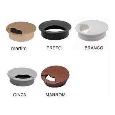 Imagem de Kit 5 Passa Fio 46mm + 1 Passa Fio 59mm Branco - ferragens rog