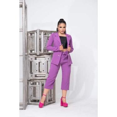 Imagem de Conjunto Alfaiataria Roxo Feminino - Regabbyl, P