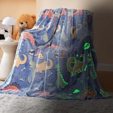 Imagem de Manta Wajade Glow in Dark Dinosaur 127x152 cm para crianças