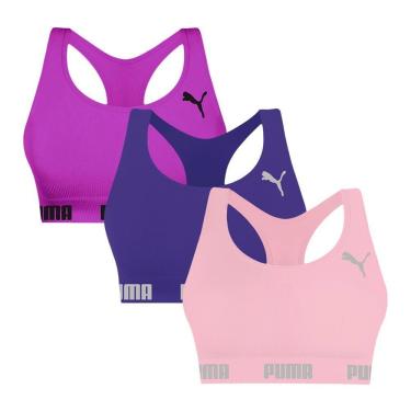 Imagem de Kit 3 Tops Puma Nadador Sem Costura Feminino