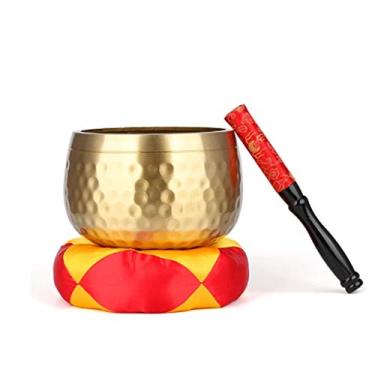 Imagem de Tapetes de canto da tigela de Buda do templo e tigela amarela para a frente itens budistas domésticos (tamanho: 23 cm)