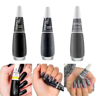 Imagem de Kit 6 Esmaltes Impala Impala Tons Escuros 8ml; (Kit 3 Esmaltes)