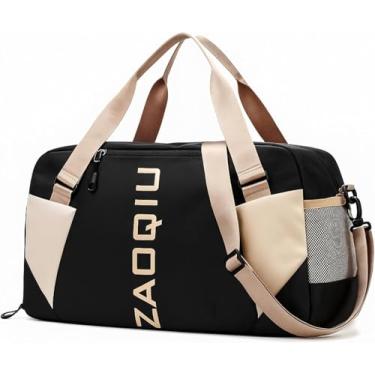 Imagem de Bolsa Mala de Mão 10kg Viagem Academia Bordo Grande Avião – Compartimento para Tênis, Área Seca e Molhada, Alça Ajustável, Ideal para Viagens e Academia (Preto)