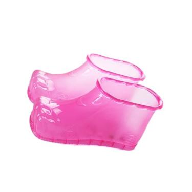 Imagem de oshhni Sapatos de SPA para os pés Sapatos de massagem para banho de pés Design de cilindro alto Fácil de limpar Presentes Bacia compacta para banho de, Rosa 15cm Altura