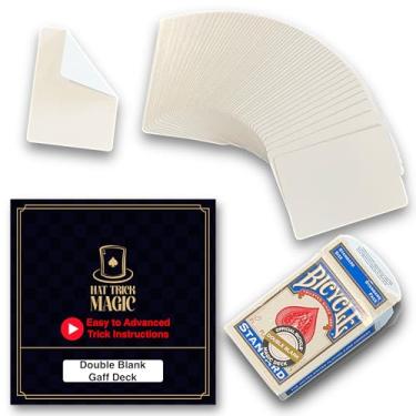 Imagem de Hat Trick Magic Bicycle Rider Back Gaff Playing Card Decks (Double Blank, Blue Box)