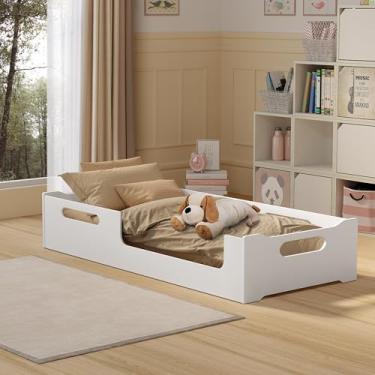 Imagem de Cama Segura p/Criança Cecília Solteiro Proteção Lateral - Branca