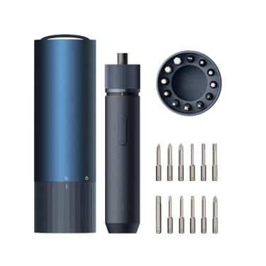 Imagem de HOTO Conjunto de Chaves de Fenda Elétrica 3,6V, Multifuncional com 12 Pontas, Luz LED Sem Sombra, Ideal para Computador, Estante, Bicicleta, Azul