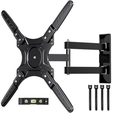 Imagem de Imncya Suporte de parede de TV Full Motion para TVs de 26 a 55 polegadas - Suporte de parede para TV de até 30 kg, braços articulados com extensão suave, inclinação, rotação e nivelamento, VESA máximo