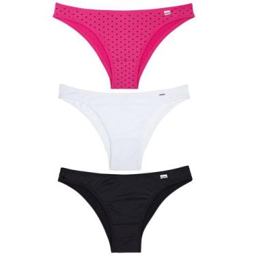 Imagem de Kit/3 Calcinha Tanga DelRio 52509 Feminina Microfibra T. P/GG, P, K101