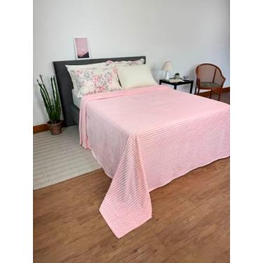 Imagem de Manta Flannel Fleece Canelada Queen Serrano 2,20 m x 2,40 m Com 1 peça - Produto Importado