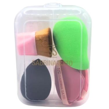 Imagem de SABRINA S KIT ESPONJA MAQ 4UN+PINCEL HEXAGONO SP2027