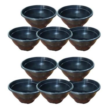 Imagem de Kit 100 Vasos Cuia 18 Para Plantas Orquídeas Jardim Novos Plastico Com Furos de Drenagem Plantas Ornamentais Samambaias