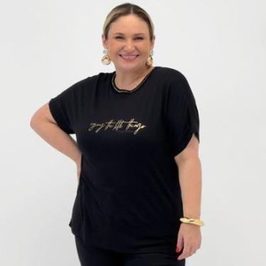 Imagem de Blusa Secret Glam Plus Size Manga Curta Feminina-Feminino
