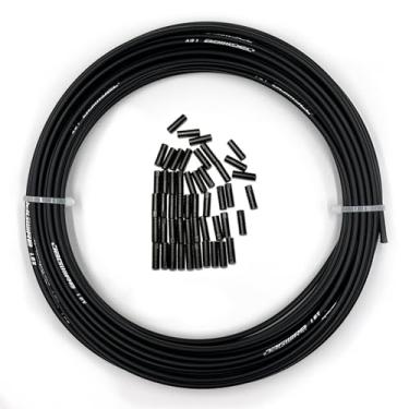 Imagem de Farbetter — Carcaça de cabo de deslocamento forrado para bicicleta, 4 mm x 50 pés, incluindo 50 peças de kit de tampas de extremidade de cabo, o conjunto DIY mais confiável para SRAM/Shimano Mountain Bike Road Bike