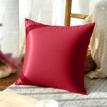 Imagem de Capa de almofada de veludo macia de cor sólida decorativa com zíper para sofá sofá cama cadeira sala de estar casa