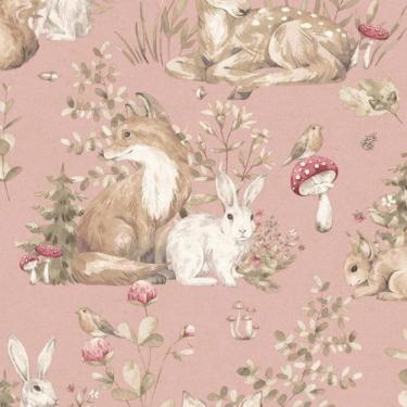 Imagem de Papel de Parede MiniMe Infantil Rosa 17104