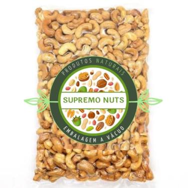 Imagem de Castanha de Caju Torrada Inteira W1 Exportação Premium Sem Sal Embalado a Vácuo Supremo Nuts