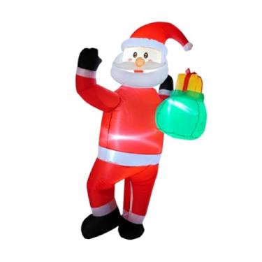 Imagem de oshhni Decorações infláveis ​​de Natal, decoração para áreas externas, brinquedo inflável fofo, display LED embutido para festas em varandas e ambientes, 165cm