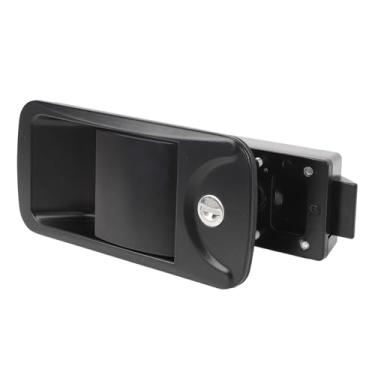 Imagem de AYNEFY Trava de Porta para Motorhome, Fechadura de Porta Preta de Liga de Zinco Com 2 Chaves, Fechadura de de Rv de 6,2 X 3 Polegadas para Caravanas, Iates, Caminhões