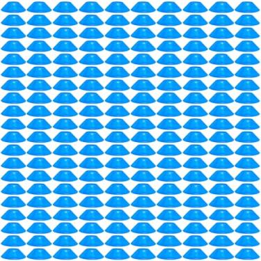 Imagem de wlilupah 100 Pçs Mini Cones de Futebol para Agilidade Esportiva Disco Cones Treinamento para Exercícios de Agilidade Esportes Futebol Basquete Futebol Basquetebol Exercícios (Azul)
