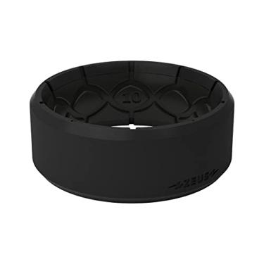 Imagem de Anel de silicone Zeus da Groove Life - Anéis de casamento de borracha respirável para homens, cobertura vitalícia, design exclusivo, anel de ajuste confortável, 12, Silicone, Sem pedras preciosas