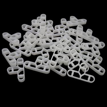 Imagem de YHXiXi 50 peças espaçador de tijolos de 9,5 mm espaçador de parede de tijolos espaçador de parede de pedra placa de paver clipes de sistema de nivelamento de azulejos