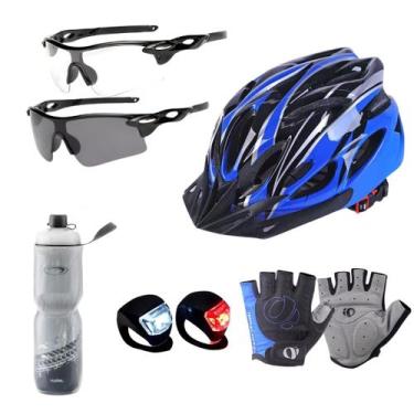 Imagem de Capacete Ciclismo Bike Bicicleta Garrafa Kit Mtb Proteção - Norduan, A