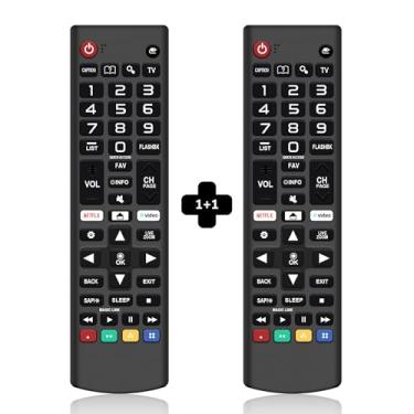 Imagem de 【Pacote com 2】 Controle remoto de substituição para LG TV AKB75095307 universal para controle remoto LG Smart TV AKB75375604 AKB75675304 Compatível com todos os modelos LCD LED OLED 3D HDTV Smart TVs