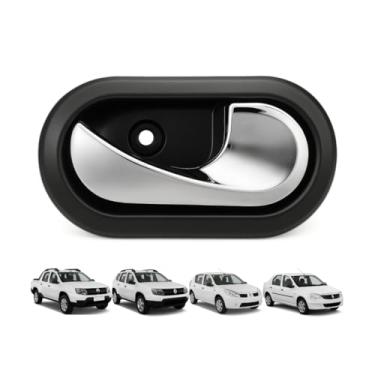Imagem de Maçaneta interna cromada direita Oroch 2015 a 2021 / Sandero 2007 a 2014 / Logan 2007 2008 2009 2010 2011 2012 2013 / Duster 2011 2012 2013 2014 2015 2016 2017 2018 2019 2020 2021 puxador gatilho