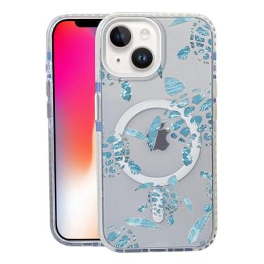 Imagem de Capa Turtle para iPhone 13, compatível com MagSafe, capa fosca macia e fina, à prova de choque, antiimpressões digitais, antiamarelamento, antiarranhões, capa de celular magnética para Apple, animal,