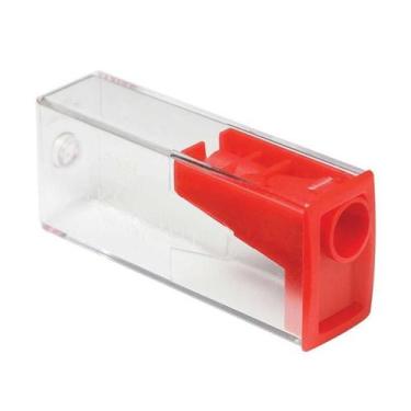 Imagem de Apontador retangular com depósito Faber-Castell, Vermelho