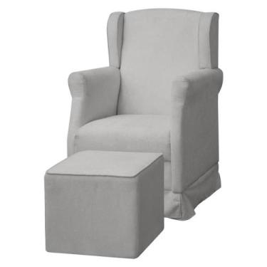 Imagem de Poltrona De Amamentação Com Balanço e Puff Doçura Bouclê - SOFA STORE,