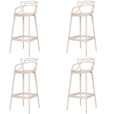 Imagem de Kit 4 Banqueta Aviv Allegra Solna Fratini 109 Cm (altura) Polipropileno Cor Fendi