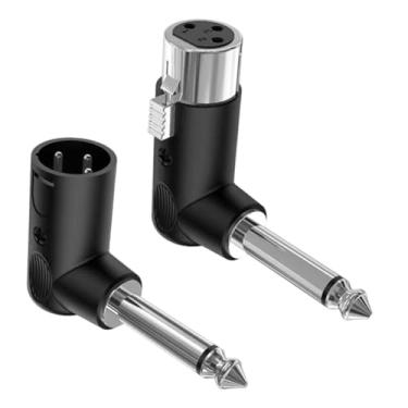 Imagem de oshhni Adaptador conversor XLR fêmea-macho para 6,35 mm, compacto, portátil e robusto, com conector XLR plug and play para mesas de mixagem em apresentações