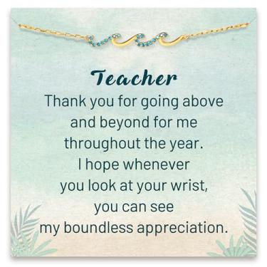 Imagem de STORYJEWELLERY Pulseira feminina banhada a ouro 18 quilates, joia cristã delicada com pingente de ouro para confirmação e batismo, presentes religiosos para professores, Length 6" with a 2" extension,