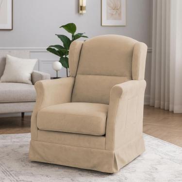 Imagem de Poltrona Serena Amamentação Balanço e Puff Capuccino