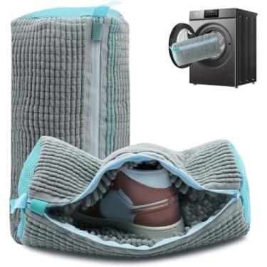 Imagem de Sacos Lavar Sapato Saco De Viagem Armazenamento Malha Lavanderia Anti Deformação Saco de Lavagem Sapato(KIT 2)