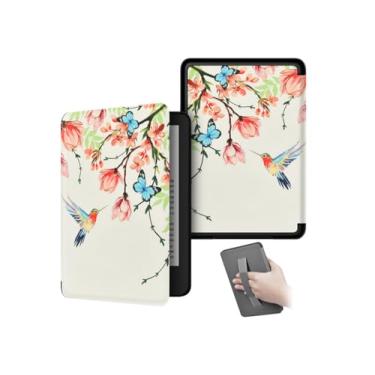 Imagem de Akacy Capa com estampa pintada com alça para Kindle Paperwhite de 6,0 polegadas 11ª geração lançada em 2022/2024 (Modelo: C2V2L3/RS23CV) Proteção de couro PU (30)