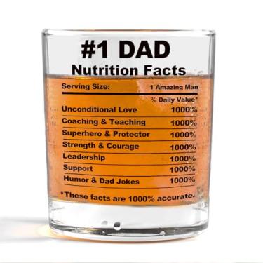 Imagem de ATBWGT Copos de uísque engraçados para pai, presentes de aniversário para pais de filhos filhas, presentes para o pai 293 ml, copos de rock lowball da moda antiga para homens bebendo uísque bourbon