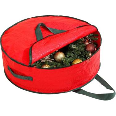 Imagem de Saco De Armazenamento De Guirlanda De Natal, Armazenamento De Com Zíper De Alças De Transporte E Slot De Cartão De Etiquetagem, Recipiente De Saco De Durável À Prova D 'Água (Tamanho grande)