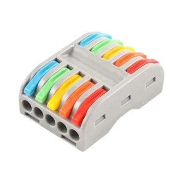 Imagem de Conector Rápido Universal 5PCS Bloco Terminal Elétrico Push-in Para Co