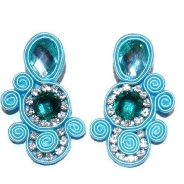 Imagem de Brinco Maxi Azul - Tulerry Semijoias E Acessórios