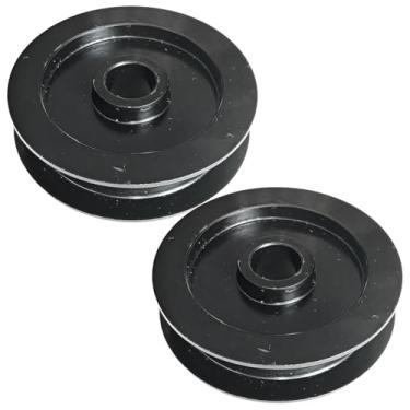 Imagem de 2 peças de metal 144C56 abridor de porta de garagem polia polia, K144C0056 trilho quadrado de acionamento por correia, adequado para Chamberlain, LiftMaster, modelos de corrente Sears Craftsman, ID de