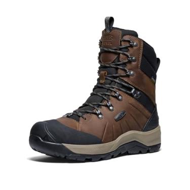 Imagem de KEEN Bota de neve masculina Revel 4 com isolamento polar à prova d'água, Cantina/Preto, 46