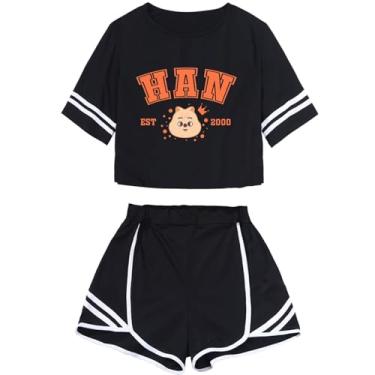 Imagem de CHAIRAY SKZ Merch Sets Skzoo Felix Hyunjin Bangchan Lee Know Support Album Shirt + Shorts Changbin Han I.N Tee Top Suit