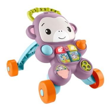 Imagem de Fisher-Price Andador para Bebês Aprenda Comigo Amigo Macaco para crianças a partir de 6 meses