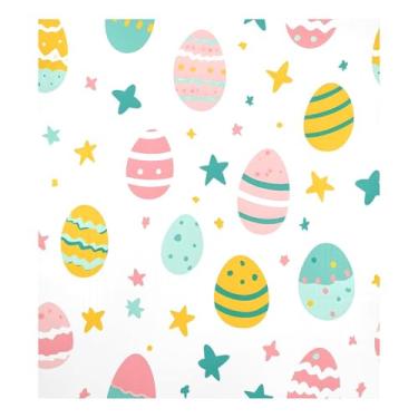 Imagem de Blueangle Capa magnética para lava-louças ovos coloridos de Páscoa, decoração da capa da máquina de lavar louça, adesivos de eletrodomésticos, adesivos de eletrodomésticos, 58 cm C x 66 cm adesivo