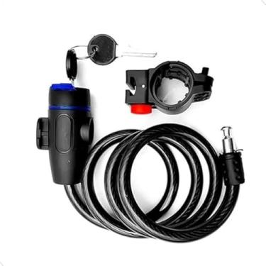 Imagem de Cadeado de Segurança com Chaves 12 mm x 1200 mm Cabo de Aço Revestido, Resistente e Flexível, Ideal para Bicicletas, Motos e Portões
