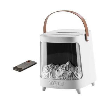 Imagem de Fenteer Difusor de óleos essenciais portátil com alça, umidificador de névoa fria, máquina de pulverização de fragrâncias para SPA, Branco